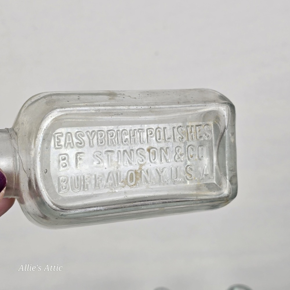6 Apothecary Jars Bottles Vintage Pharmacy Glass Embossed Listerine Citrate Lot - Picture 7 of 13